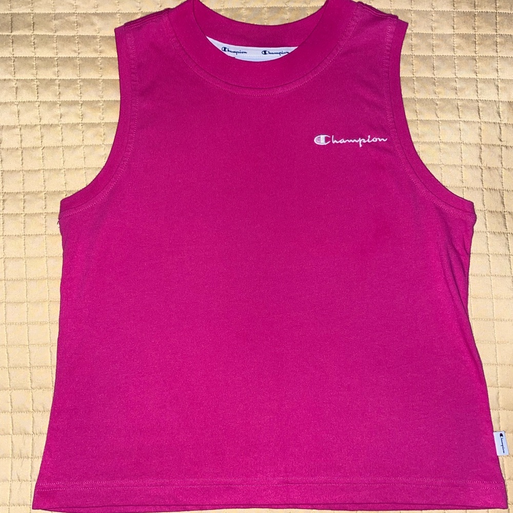Champion tank. Crewneck hot pink size M.